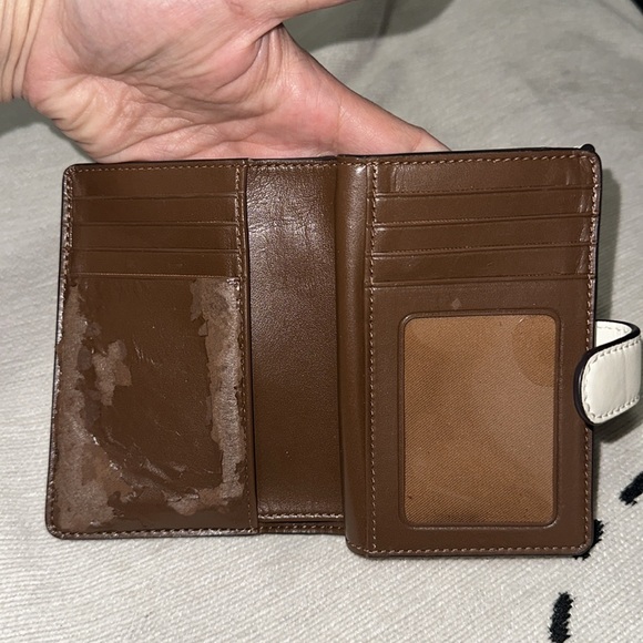 Coach Brown and tan coated canvas with white and brown leather accents Wallet - Picture 8 of 14